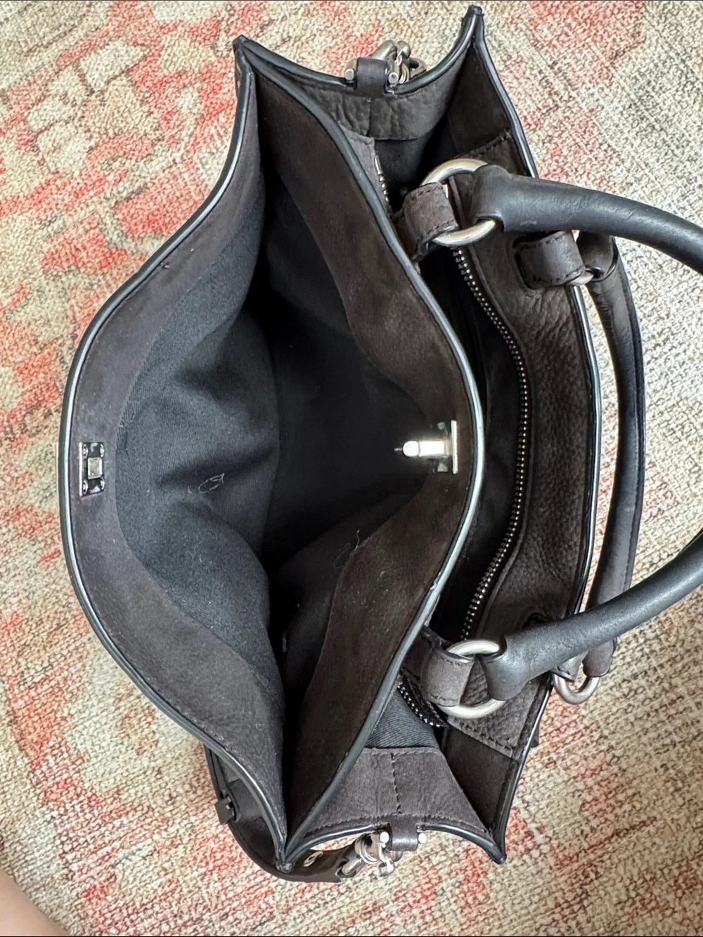 Rebecca Minkoff Darren Top Zip Satchel - Gray Suede - Picture 6 of 8